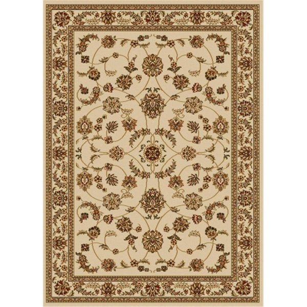 Radici 1596-1346-IVORY Como Rectangular Ivory Traditional Italy Area Rug- 8 ft. W x 8 ft. H 1596/1346/IVORY